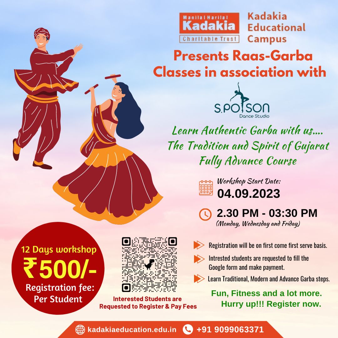 Garba Class event social media post