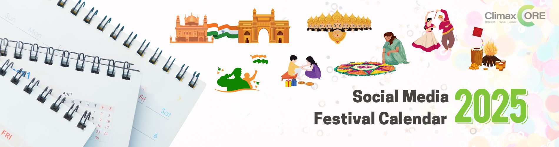 Social Media Festival Calendar 2025 Banner Social Media Festival Calendar 2025